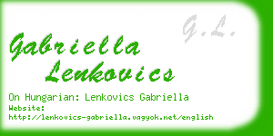 gabriella lenkovics business card